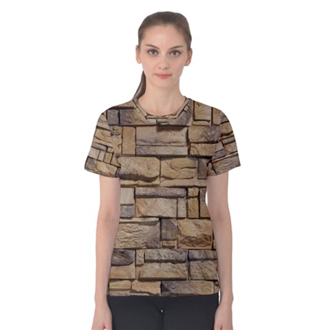 Block Wall 1 Women s Cotton Tee by trendistuff