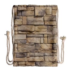 Block Wall 1 Drawstring Bag (large) by trendistuff