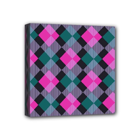 Argyle Variation Mini Canvas 4  X 4  (stretched)