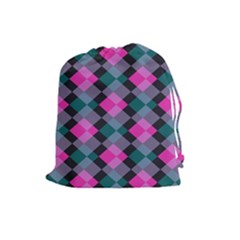 Argyle Variation Drawstring Pouch