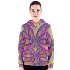 Fly-mandala Women s Zipper Hoodies