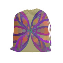 Fly-mandala Drawstring Pouches (extra Large)