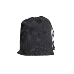 Black Marble Drawstring Pouches (medium) 