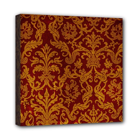 Royal Red And Gold Mini Canvas 8  X 8 