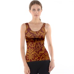 Royal Red And Gold Tank Top