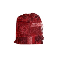 Red Patchwork Drawstring Pouches (medium) 