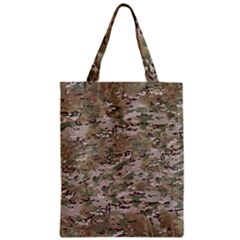 Camo Woodland Faded Zipper Classic Tote Bags