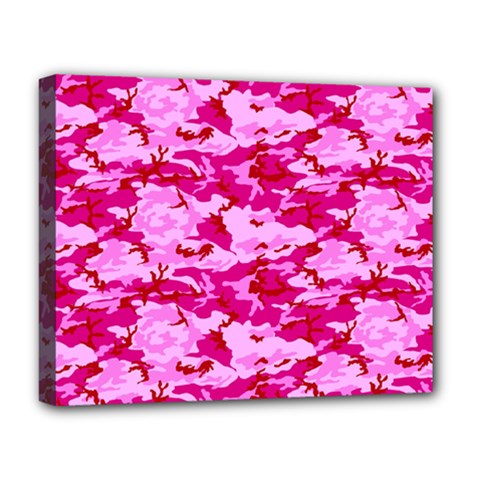 Camo Pink Deluxe Canvas 20  X 16  