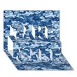 CAMO NAVY TAKE CARE 3D Greeting Card (7x5) 