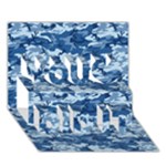 CAMO NAVY You Did It 3D Greeting Card (7x5)