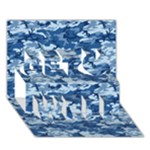 CAMO NAVY Get Well 3D Greeting Card (7x5) 