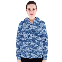 Camo Navy Women s Zipper Hoodies