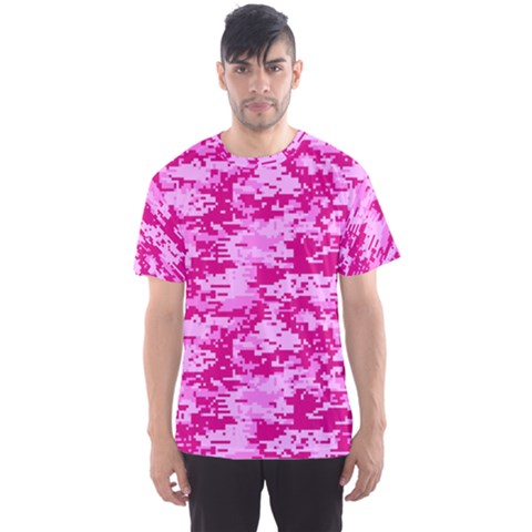 Camo Digital Pink Men s Sport Mesh Tees by trendistuff