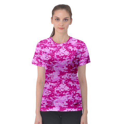 Camo Digital Pink Women s Sport Mesh Tees by trendistuff