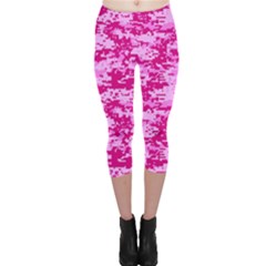 Camo Digital Pink Capri Leggings by trendistuff