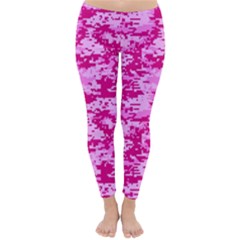 Camo Digital Pink Winter Leggings  by trendistuff