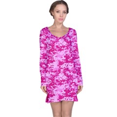 Camo Digital Pink Long Sleeve Nightdresses