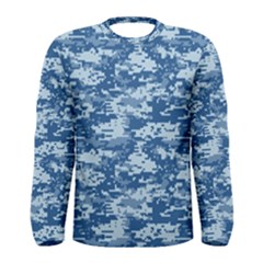 Camo Digital Navy Men s Long Sleeve T-shirts by trendistuff