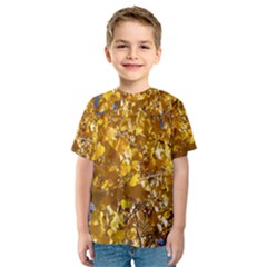 Yellow Leaves Kid s Sport Mesh Tees