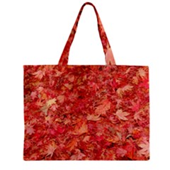 Red Maple Leaves Zipper Tiny Tote Bags