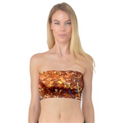 Orange Leaves Women s Bandeau Tops