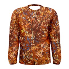 Orange Leaves Men s Long Sleeve T-shirts by trendistuff