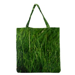 Green Grass 1 Grocery Tote Bags by trendistuff