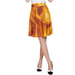 Yellow Flames A-line Skirt