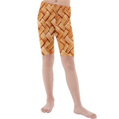 Woven Straw Kid s Mid Length Swim Shorts by trendistuff