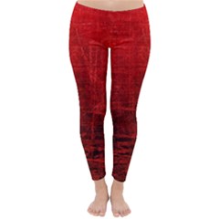 Shades Of Red Winter Leggings 