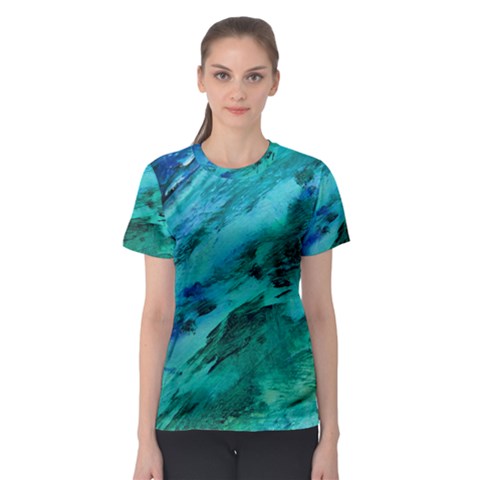 Shades Of Blue Women s Sport Mesh Tees by trendistuff