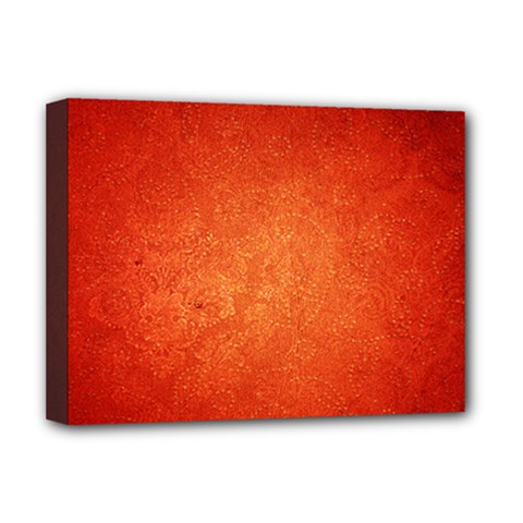 Orange Dot Art Deluxe Canvas 16  X 12   by trendistuff