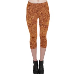 Orange Clay Dirt Capri Leggings by trendistuff