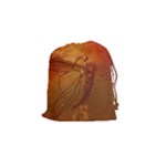 MOSQUITO IN AMBER Drawstring Pouches (Small) 