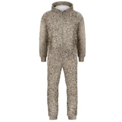 Light Beige Sand Texture Hooded Jumpsuit (men)  by trendistuff