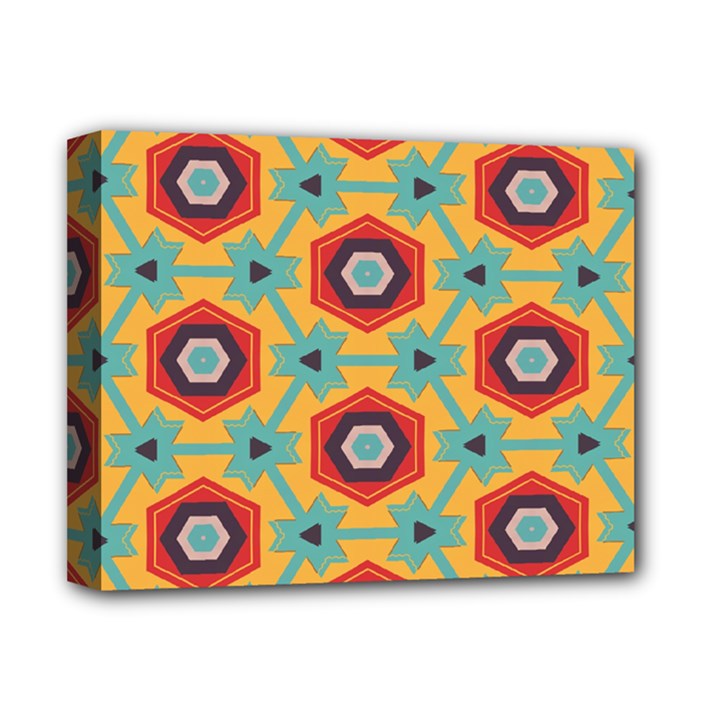 Stars and honeycomb pattern Deluxe Canvas 14  x 11  (Stretched)