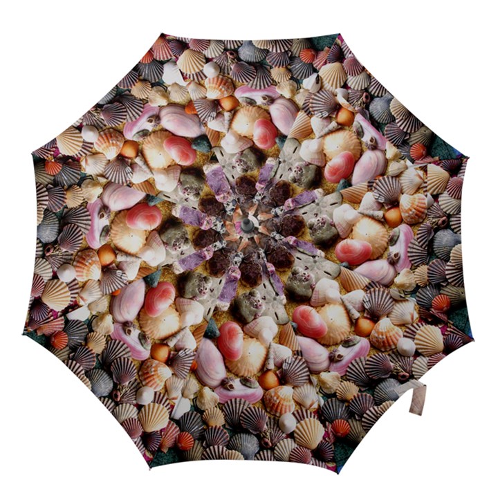 COLORFUL SEA SHELLS Hook Handle Umbrellas (Medium)