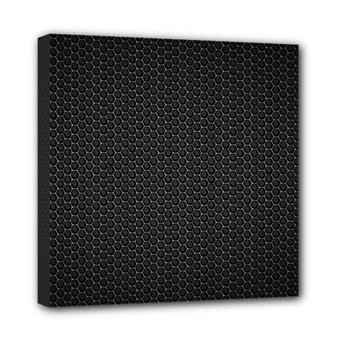 Black Honeycomb Mini Canvas 8  X 8  by trendistuff