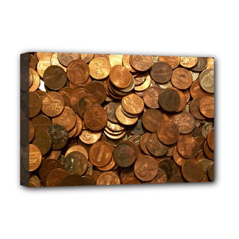 Us Coins Deluxe Canvas 18  X 12   by trendistuff