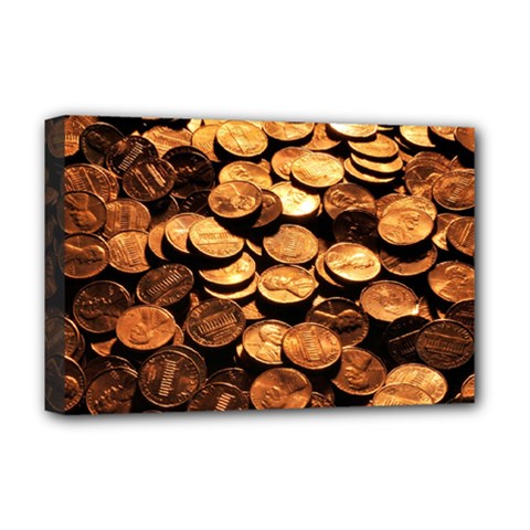 Pennies Deluxe Canvas 18  X 12   by trendistuff