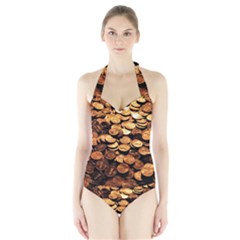 Women s Halter One Piece Swimsuit by trendistuff