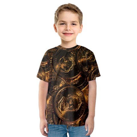 Gold Coins 2 Kid s Sport Mesh Tees by trendistuff