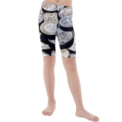 Foreign Coins Kid s Mid Length Swim Shorts by trendistuff