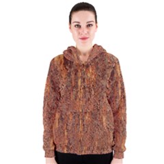 Flaky Rusting Metal Women s Zipper Hoodies by trendistuff