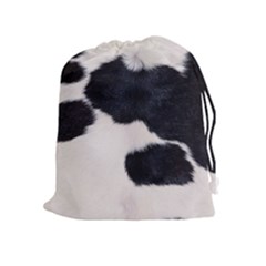 Spotted Cow Hide Drawstring Pouches (extra Large) by trendistuff