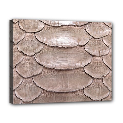 Scaly Leather Canvas 14  X 11  by trendistuff