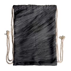 Long Haired Black Cat Fur Drawstring Bag (large) by trendistuff