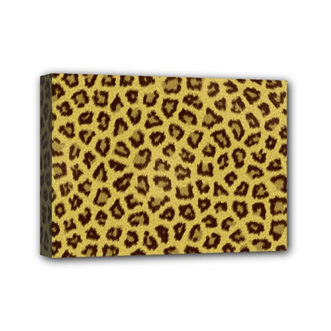 Leopard Fur Mini Canvas 7  X 5  by trendistuff