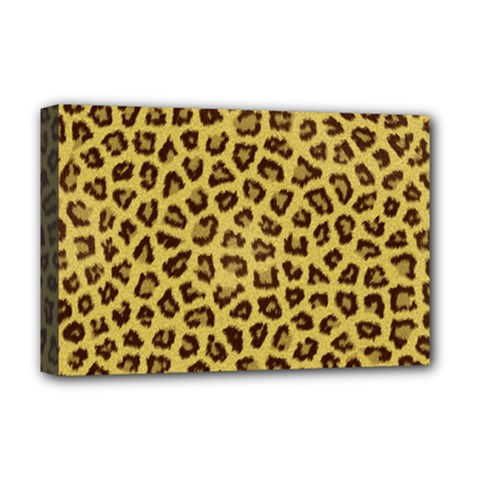 Leopard Fur Deluxe Canvas 18  X 12   by trendistuff