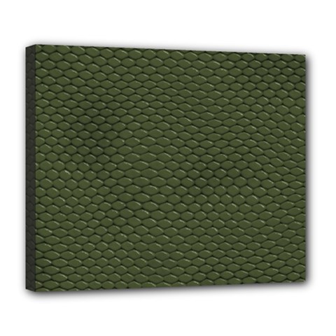 Green Reptile Skin Deluxe Canvas 24  X 20   by trendistuff